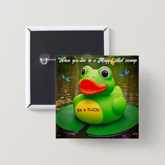 Duck Frog Swamp Button (Vorne & Hinten)