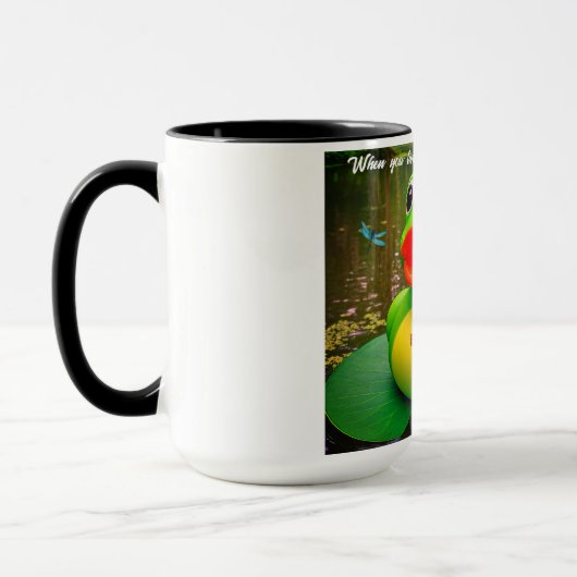 Duck Frog Swamp Custom Coffee Mugs Tasse (Links)