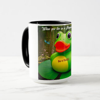 Duck Frog Swamp Custom Coffee Mugs Tasse