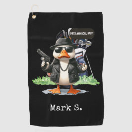 Duck Funny Face Golfhandtuch