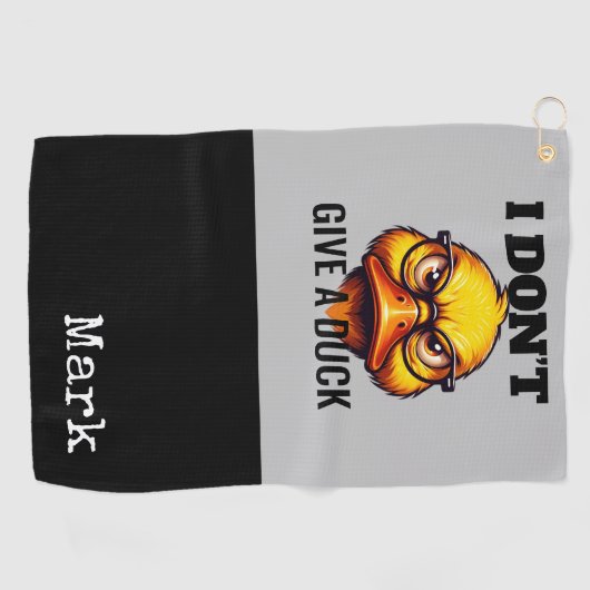 Duck Funny Face Golfhandtuch (Horizontal)