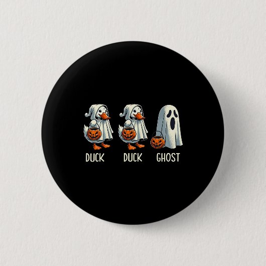 Duck Ghost Pun Trunk oder Leckerei Trick oder Tret Button (Vorderseite)