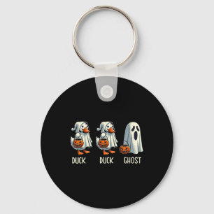 Duck Ghost Pun Trunk oder Leckerei Trick oder Tret Schlüsselanhänger