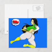 DUCK-GIRL-Off-Wache-Spitzenkarte Postkarte (Vorne/Hinten)