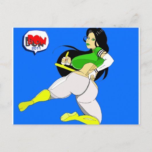 DUCK-GIRL-Off-Wache-Spitzenkarte Postkarte (Vorderseite)