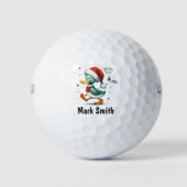 Duck golfer Christmas Themed Golfball (Vorderseite)