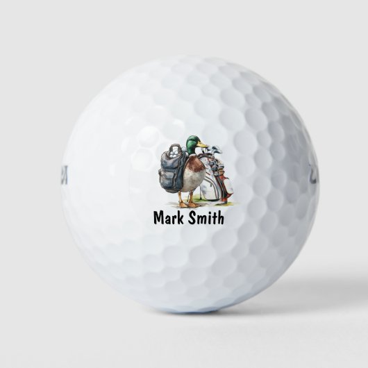 Duck Golfer Golfball (Vorderseite)