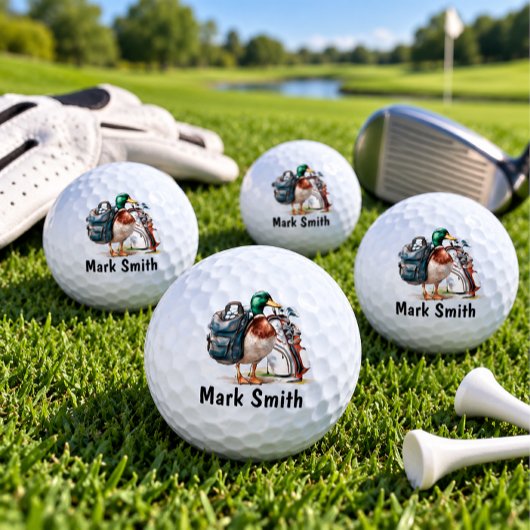Duck Golfer Golfball