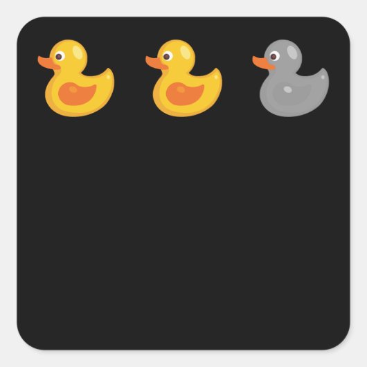 Duck Gray Duck I Liebe Minnesota Mn Quadratischer Aufkleber (Vorderseite)