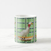 Duck Green Black Karierte Tasse (Mittel)