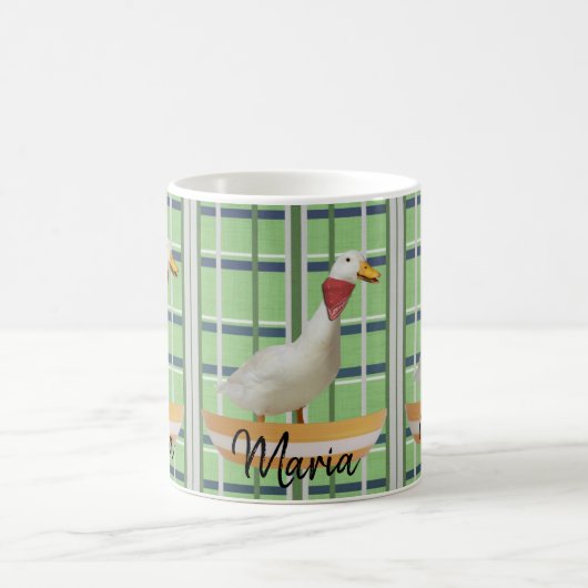 Duck Green Black Karierte Tasse (Mittel)