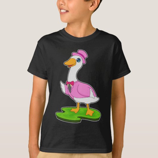Duck Groom Cylinder Hochzeit T-Shirt (Vorderseite)