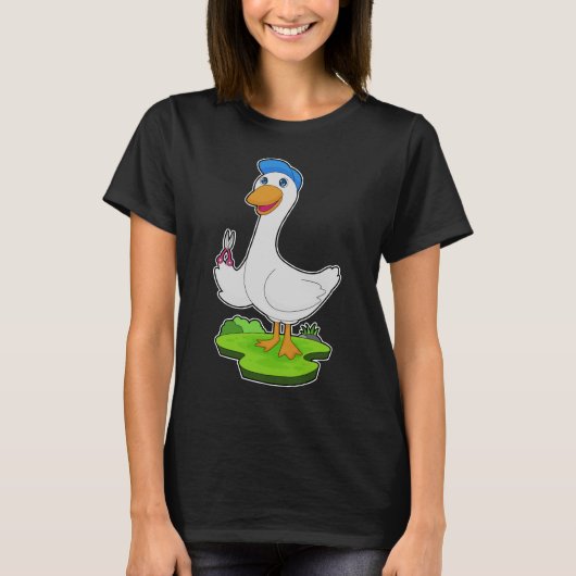 Duck Hairdresser Schere T-Shirt (Vorderseite)