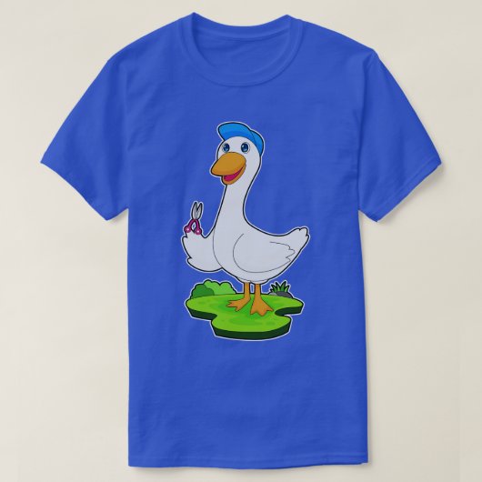Duck Hairdresser Schere T-Shirt (Design vorne)