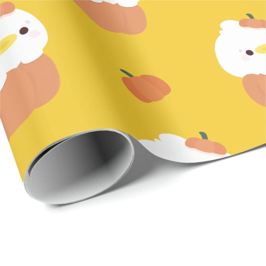 Duck Halloween Geschenkpapier (Rolleneckpunkt)