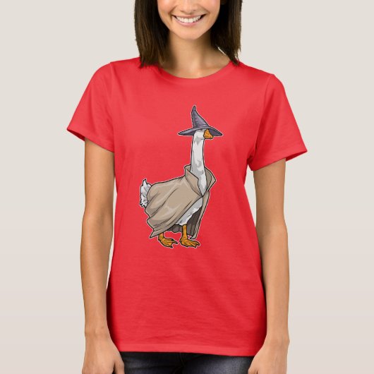Duck Halloween Hexe T-Shirt (Vorderseite)