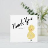 Duck Hand Watercolor Babydusche Danke (Stehend Vorderseite)