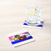 Duck Happy Vatertag Rechteckiger Pappuntersetzer (Vor Ort)