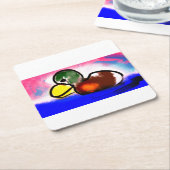 Duck Happy Vatertag Rechteckiger Pappuntersetzer (angewinkelt)