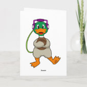 Duck Headphone Music Karte (Rückseite)