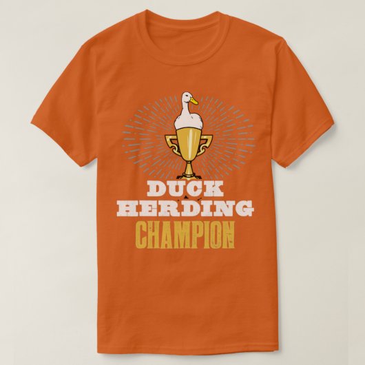 Duck Herding Champion Trophäe konkurrierender Herd T-Shirt (Design vorne)