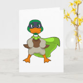 Duck Hero Cape Karte (Gelbe Blume)