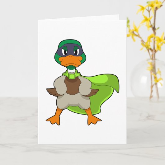 Duck Hero Cape Karte (Gelbe Blume)