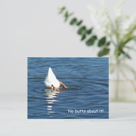 Duck Hintern Spaß Postkarte (Stehend Vorderseite)