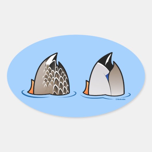 Duck Hinterns Ovaler Aufkleber (Vorderseite)