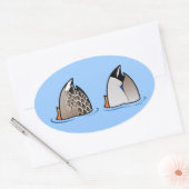 Duck Hinterns Ovaler Aufkleber (Umschlag)