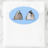Duck Hinterns Ovaler Aufkleber (Tasche)