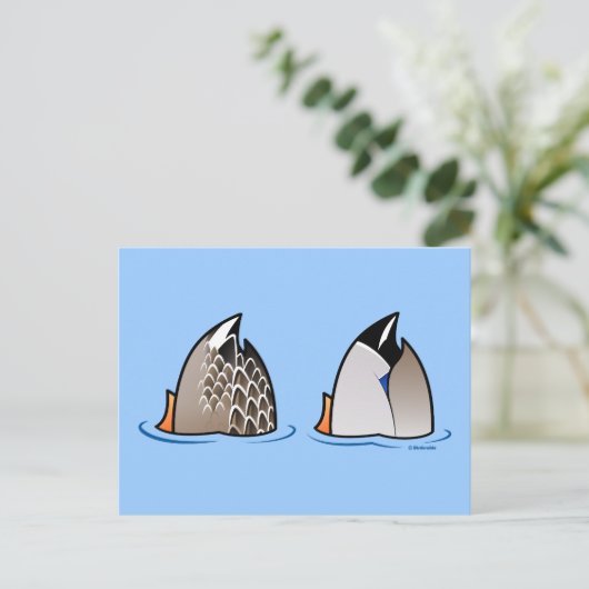 Duck Hinterns Postkarte (Stehend Vorderseite)