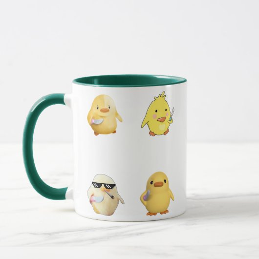 Duck Holding a Knife Mug for Memes Fans Mug Gift Tasse (Links)