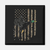 Duck Hunter American Flag Wasservögel Jagd Camouf Magnet (Vorne)