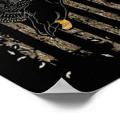 Duck Hunter American Flag Wasservögel Jagd Camouf Poster (Ecke)
