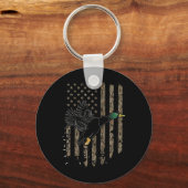 Duck Hunter American Flag Wasservögel Jagd Camouf Schlüsselanhänger (Vorderseite)