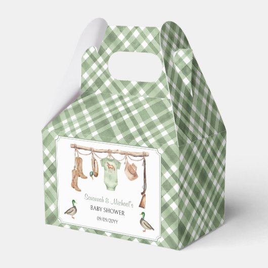 Duck Hunter Baby Shower Favor Box Geschenkschachtel (Vorderseite)