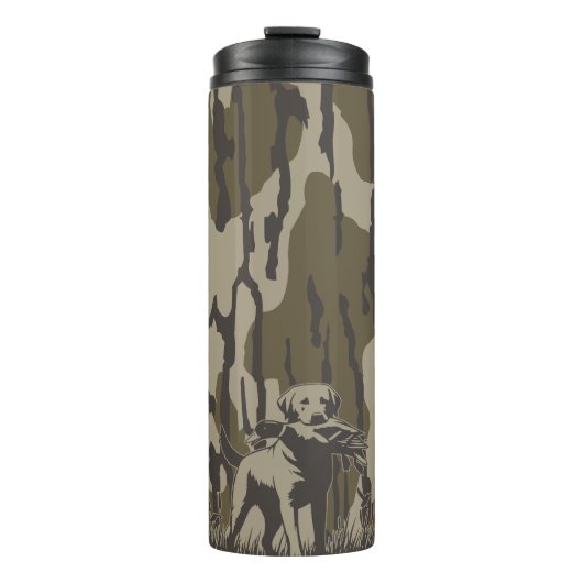 Duck Hunter Dog Forest Waterfowl Bottomland Camouf Thermosbecher (Vorderseite)