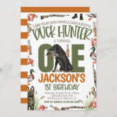 Duck Hunter First Birthday Einladung (Vorne/Hinten)