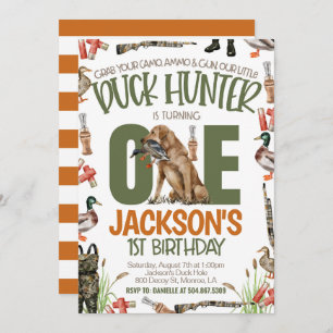 Duck Hunter First Birthday Einladung