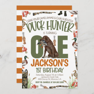 Duck Hunter First Birthday Einladung