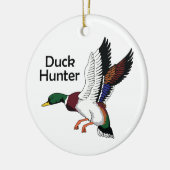 Duck Hunter Keramik Ornament (Links)