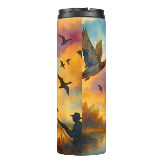 Duck Hunter Sunset Sky Flight Thermosbecher (Rückseite)