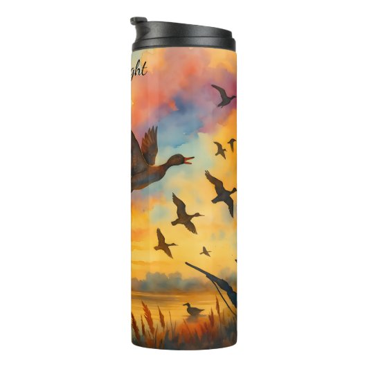 Duck Hunter Sunset Sky Flight Thermosbecher (Nach rechts gedreht)