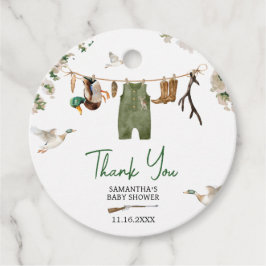 Duck Hunting Baby Show Round Geschenkanhänger