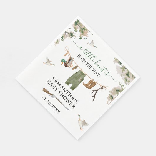 Duck Hunting Baby Show Serviette (Ecke)