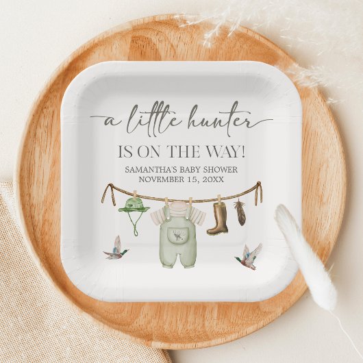 Duck Hunting Baby Shower Pappteller