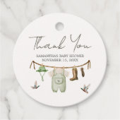 Duck Hunting Baby Shower Round Geschenkanhänger (Vorderseite)