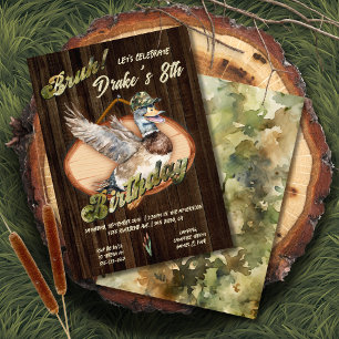 Duck Hunting Bruh Birthday Campout Einladung