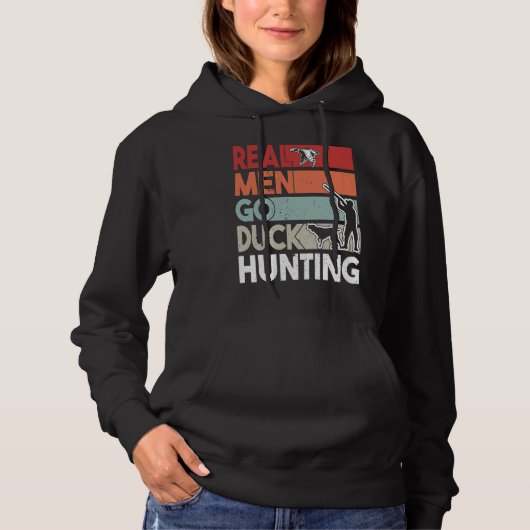 Duck Hunting Men with Duck Hunting Dog 1 Hoodie (Vorderseite)